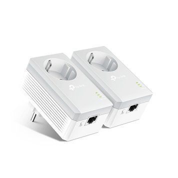 Комплект адаптеров Powerline TP-LINK TL-PA4010PKIT 2PK AV600 со встроенной розеткой