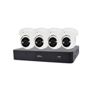 IP комплект видеонаблюдения с 4 камерами ZKTeco KIT-8504NER-4P/4- ES-852T11C-C