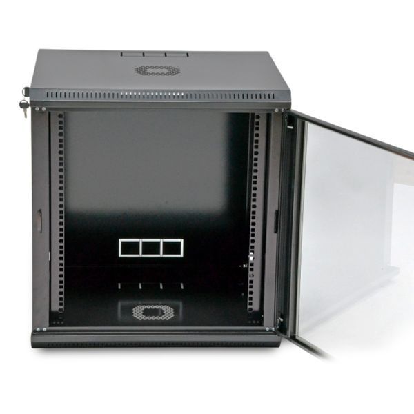 Шкаф серверный SteelNet 12U 600 x 450 для сетевого оборудования (стекло, черный) 296739 фото