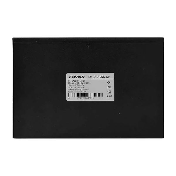 Неуправляемый гигабитный 10-портовый PoE-коммутатор Ewind EW-S1910CG-AP с 8 портами PoE 300995 фото