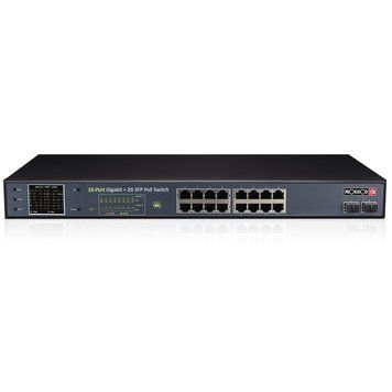 Некерований PoE-комутатор Provision-ISR PoES-16250GCL+2SFP з 16 портами PoE