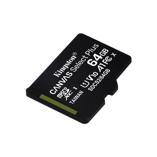 Карта памяти Kingston microSDXC 64GB Canvas Select Plus Class 10 UHS-I U1 V10 A1 (SDCS2/64GBSP) 140953 фото