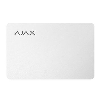 Защищенная бесконтактная карта Ajax Pass white (комплект 3 шт.) для клавиатуры KeyPad Plus 159432 фото