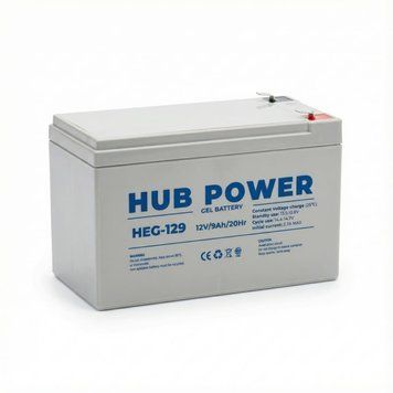 Акумулятор гелевий 12В 9 Аг для ДБЖ Hub Power HEG-129 OC000006440 фото
