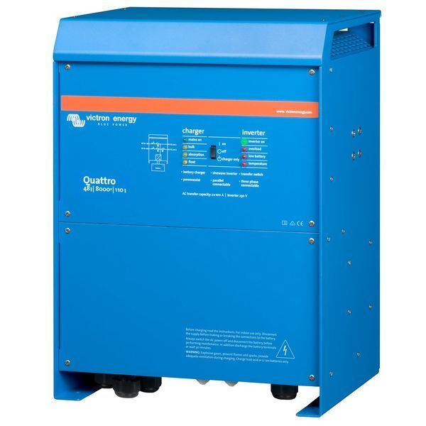 Інвертор Victron Energy Quattro 48/8000/110-100/100 однофазний з чистою синусоїдою 305827 фото