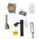 Комплект: Світильник світлодіодний Lightwell ZY-DY11-65K-150W + Стовп 103Р 3.5м + Кронштейн DS-1275ZJ + Бандажна стрічка SB 207 20х0,7 бухта 50м + Замок BCS-20 + Кронштейн ZelK КСУР (труба: 50) (довжина труби: 700) 2659552 фото 1
