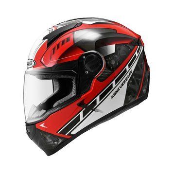 Мотошлем интеграл Zeus ZS-811 черно-красный AL6 (размер XL)