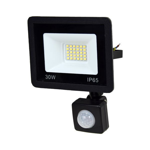 Комплект 3+3 светодиодных прожектора Lightwell 30W: 3 x LW-FL-B-30 и 3 x LW-FL-B-30-S с датчиком движения 2959091 фото