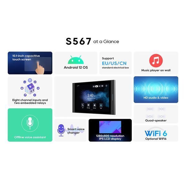SIP-відеодомофон Akuvox S567W- 10 з Wi-Fi на Android 282248 фото