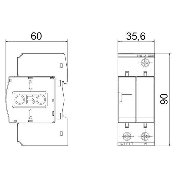 Ограничитель перенапряжений OBO Bettermann Тип I+II V25-B+C 1+NPE (5094457) 304068 фото