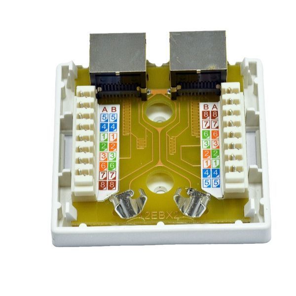 Розетка внешняя EPNew 2хSTP, кат. 6, RJ45 244030 фото
