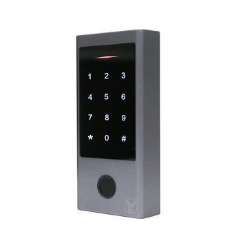 Кодова клавіатура Yli Electronic YK-1068B зі зчитувачем Mifare з сенсорними кнопками