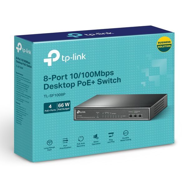 PoE-коммутатор TP-Link TL-SF1008P 8-портовый с 4 PoE+ портами неуправляемый 144808 фото