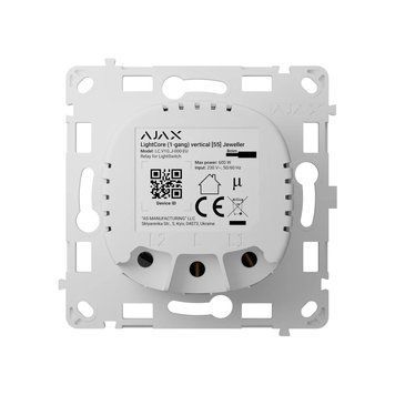 Реле Ajax LightCore (1-gang) vertical для одноклавишного выключателя 301112 фото