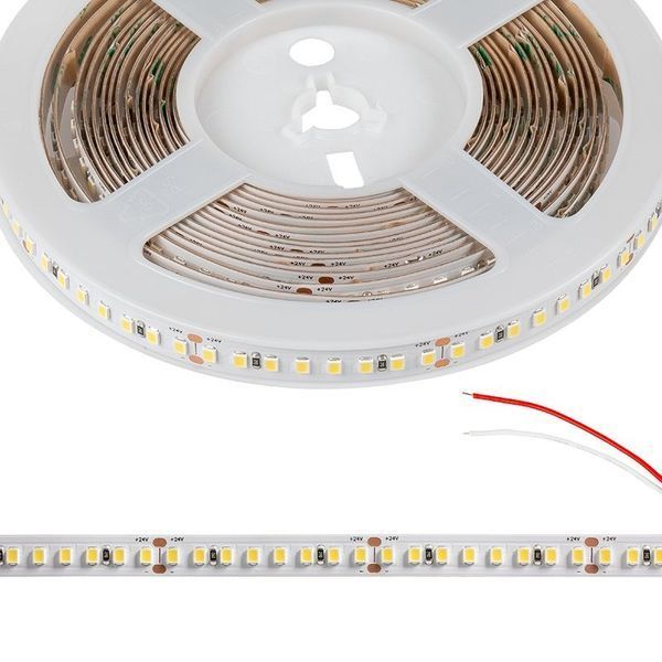 Светодиодная лента Lightwell 2835 120LED 24V 4000k 5mm White 10 метрів 303010 фото