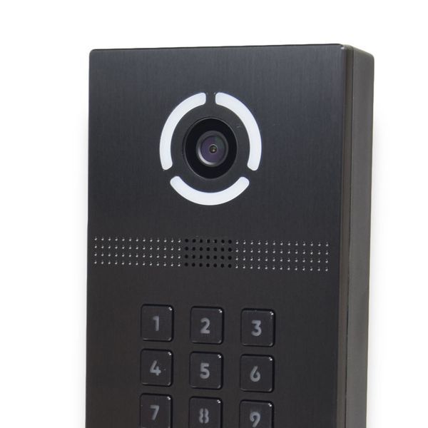 Багатоабонентська IP-виклична панель Bas-IP AV-09KFBI (black) зі зчитувачем UKEY та розпізнаванням облич для IP-домофонів 305780 фото