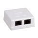Розетка комп'ютерна 2-портова RJ45 UTP cat.5e Hypernet MB-UTP2 зовнішня накладна 153929 фото 1