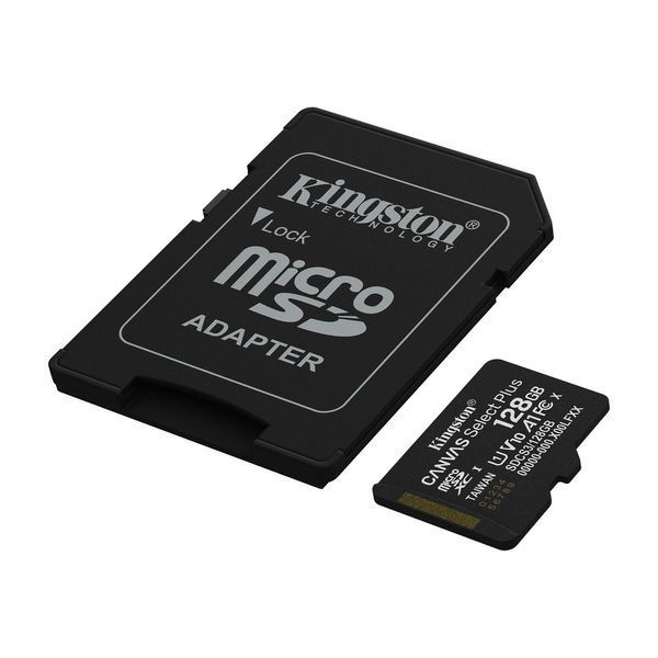 Карта памяти microSDXC Kingston 128GB Canvas Select Plus Class 10 UHS-I + SD-адаптер (SDCS3/128GB) 305657 фото