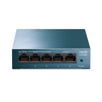Коммутатор TP-Link LiteWave [LS105G] 5-портовий настольний неуправляемый