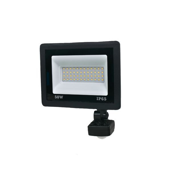 Комплект із 5 світлодіодних прожекторів Lightwell 50W з датчиком руху (LW-FL-B-50-S) 2959142 фото