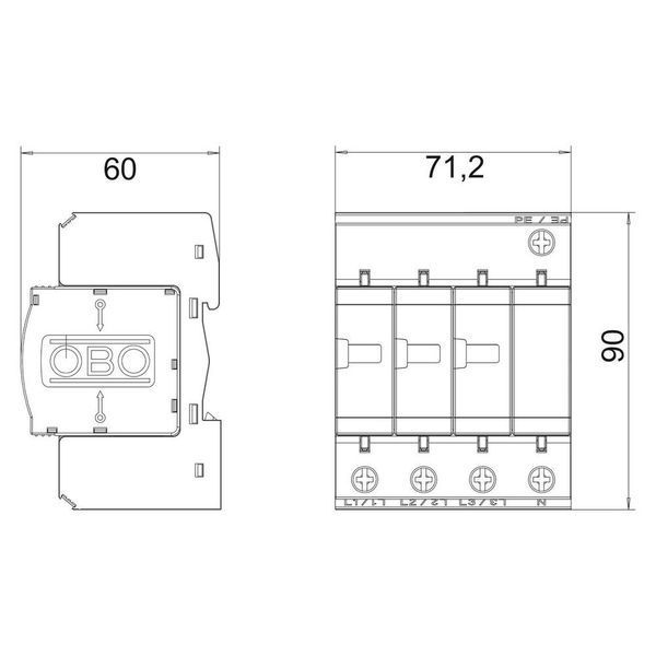 Ограничитель перенапряжений OBO Bettermann Тип II V20-C 3+NPE-280 (5094656)