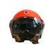 Мотошлем открытый Beon B-110B CIRCLE SHINY ORANGE/WHITE/BLUE (глянец оранжевый/белый/синий), размер L 298684 фото 3