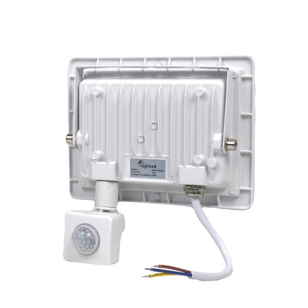 Комплект із 5 світлодіодних прожекторів Lightwell 50W з датчиком руху (LW-FL-W-50-S) 2959231 фото