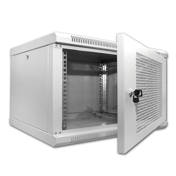 Шкаф серверный SteelNet 9U 600 x 450 для сетевого оборудования (перфорация, серый) 303353 фото