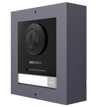 IP-видеопанель Hikvision DS-KD8003-IME1(B)/Surface с накладной рамкой для IP-домофонов