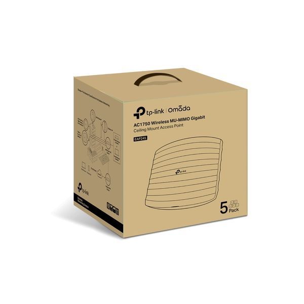 Точка доступа TP-LINK EAP245 AC1750 1xGE LAN PoE MU-MIMO потолочная 144198 фото
