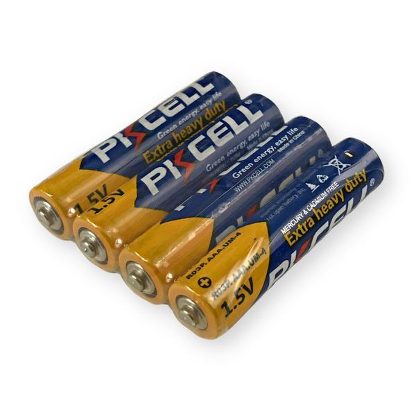 Комплект из 20 батареек PKCELL Extra Heavy Duty AAA R03P 1.5V по 4шт./пленка