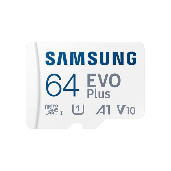 Карта памяти Samsung Evo Plus microSDXC 64GB UHS-I U1 V10 A1 + SD адаптер (MB-MC64KA/EU) 259924 фото