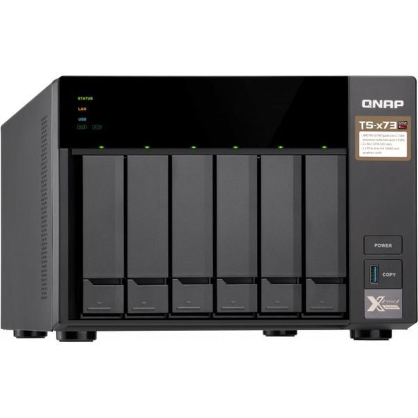 Система зберігання даних QNAP TS-673A-8G з 6 відсіками для дисків, 8GB RAM, настільне виконання 177592 фото