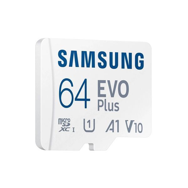 Карта памяти Samsung Evo Plus microSDXC 64GB UHS-I U1 V10 A1 + SD адаптер (MB-MC64KA/EU) 259924 фото