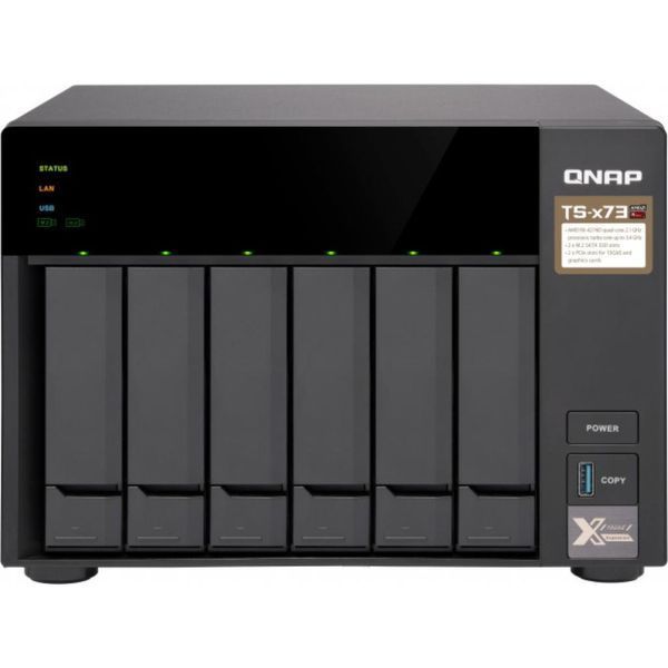 Система зберігання даних QNAP TS-673A-8G з 6 відсіками для дисків, 8GB RAM, настільне виконання 177592 фото