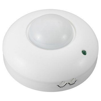 Датчик руху інфрачервоний стельовий e.sensor.pir.07.white (білий), 360&deg;, IP20