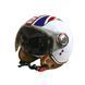 Мотошолом відкритий Beon B-110B FLAG SHINY WHITE/RED/BLUE (глянець білий/червоний/синій), розмір L 298682 фото 1