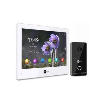 Комплект Neolight ALPHA Hybrid IPWO KIT Black: гібридний відеодомофон 8" з Wi-Fi та 2 Мп IP відеопанель з Wi-Fi