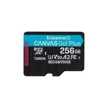 Карта памяти Kingston microSDXC 256GB Canvas Go! Plus G4 Class 10 UHS-I U3 V30 A2 (SDCG4/256GBSP)
