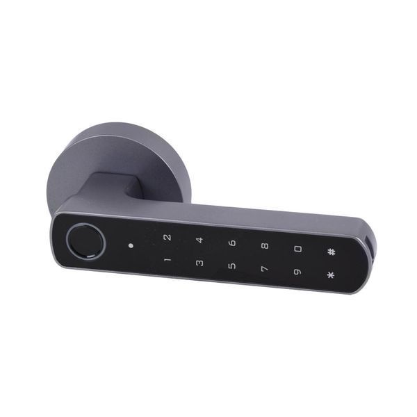 Умный дверной замок ATIS Lock BT-100-T Grey с доступом по отпечатку пальца и поддержкой Tuya Smart
