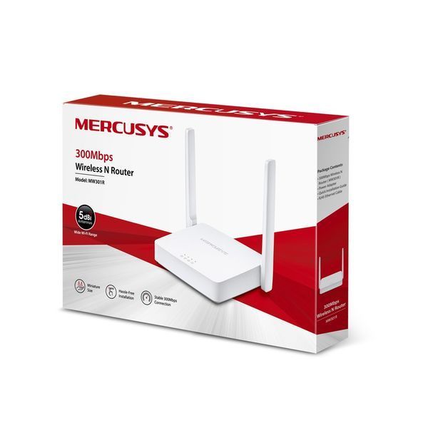 Бездротовий маршрутизатор Mercusys MW301R N300, 1хFE WAN, 2хFE LAN, 2 антени (MW301R) 143804 фото