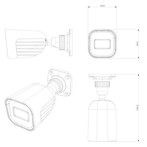 IP-видеокамера 4 Мп Provision-ISR BSH-340IPSN-28 (2.8 мм) cо встроенным микрофоном для системы видеонаблюдения 303403 фото