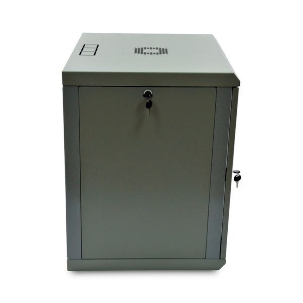 Шафа серверна SteelNet 12U 600 x 450 для мережевого обладнання (скло, сірий) 264027 фото