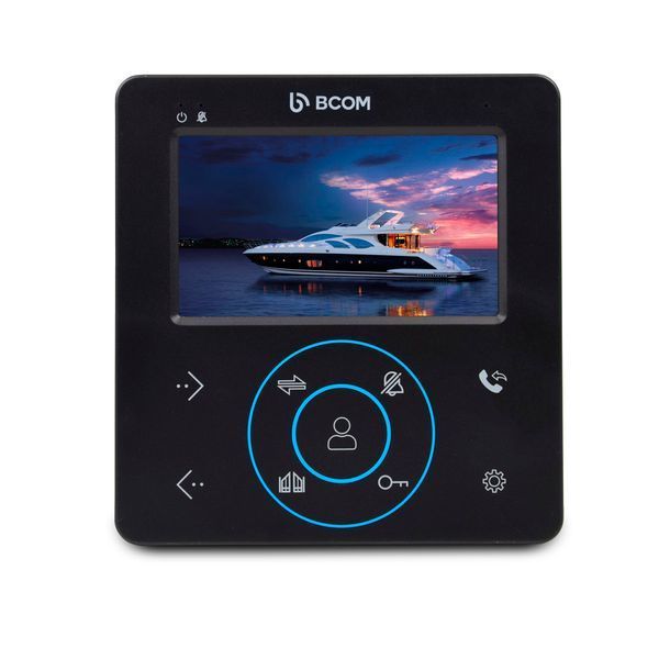 Комплект відеодомофона BCOM BD-480 Black Kit: відеодомофон 4" і відеопанель 240551 фото