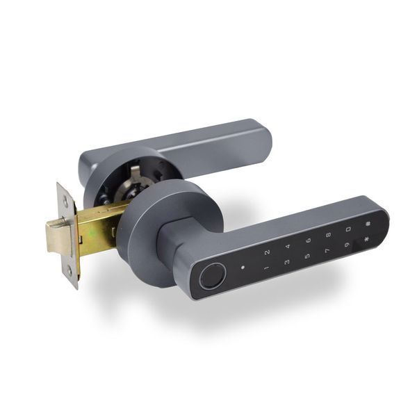 Умный дверной замок ATIS Lock BT-100-T Grey с доступом по отпечатку пальца и поддержкой Tuya Smart