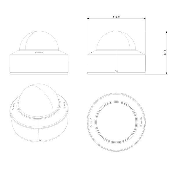 IP-відеокамера 4 Мп Provision-ISR DAH-340IPSN-28 (2.8 мм) з вбудованим мікрофоном для системи відеонагляду 303402 фото