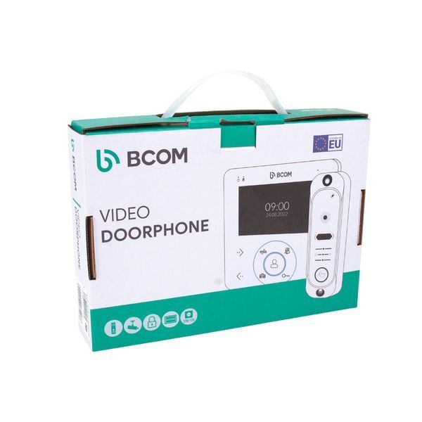 Комплект видеодомофона BCOM BD-480 White Kit: видеодомофон 4" и видеопанель