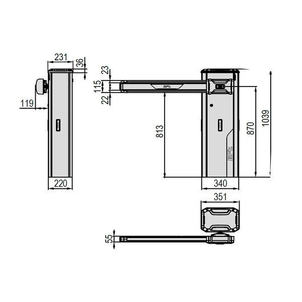 Автоматичний шлагбаум BFT GIOTTO BT B ULTRA 36 KIT зі стрілою 6 м 303658 фото
