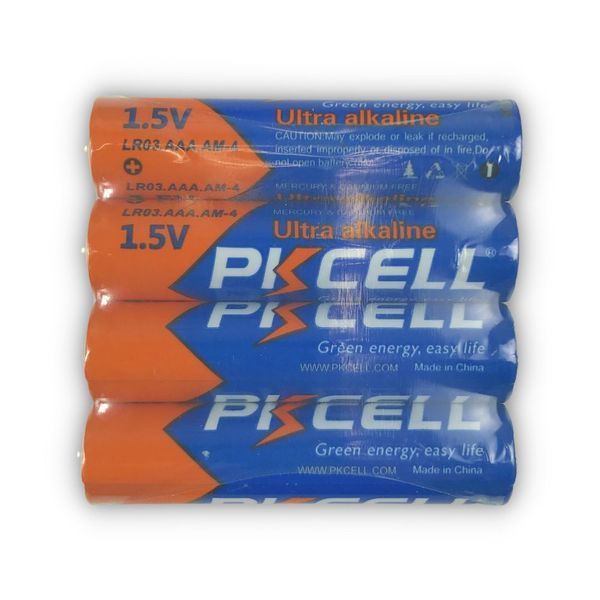 Комплект з 20 батарейок PKCELL Ultra Alkaline AAA LR03 1.5V по 4шт./плівка