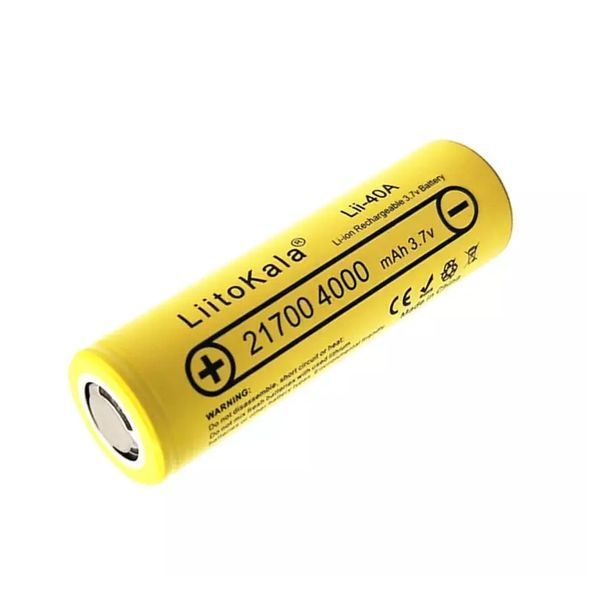Акумулятор LiitoKala 21700 Lii-40A 3.7В 4000мА&middot;год Li-ion 262246 фото